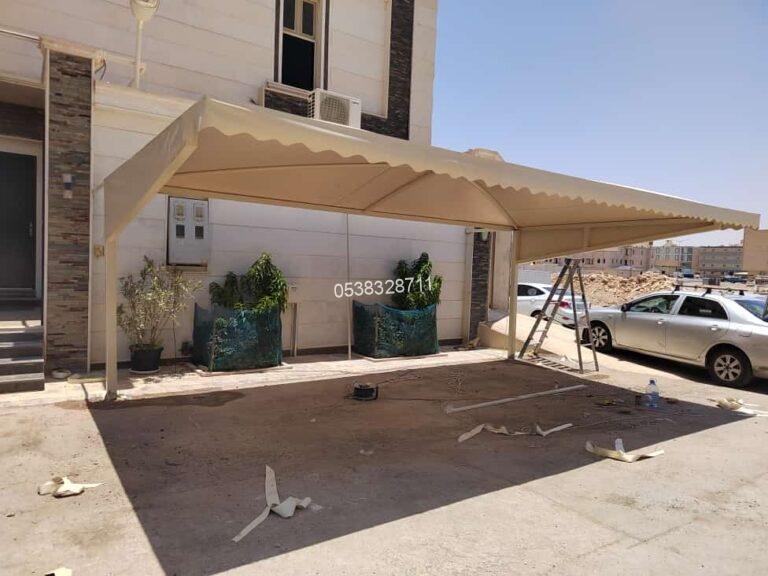 مظلات سيارات متحركة بالاحساء تحكم كامل بريموت أو يدوي